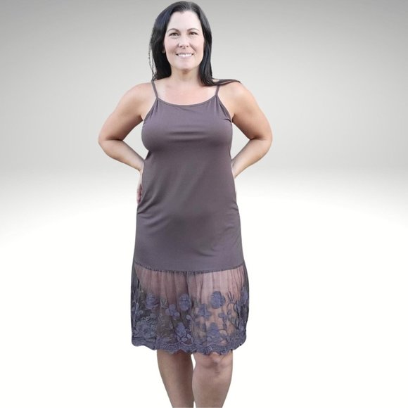 Stop and Smell the Roses Dark Chocolate Brown Lace Dress Extender - Picture 6 of 10